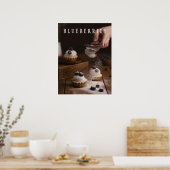 Blauwbessen Keukenkunst Poster (Keuken)