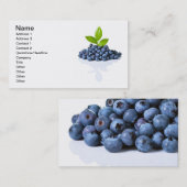 Blauwbessen met groene bladeren visitekaartje (Voorkant / Achterkant)
