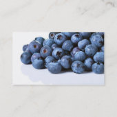 Blauwbessen met groene bladeren visitekaartje (Achterkant)