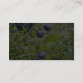 Blauwbessen met groene bladeren visitekaartje (Achterkant)