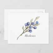 Blauwbessen op bijkantoor briefkaart (Voorkant / Achterkant)