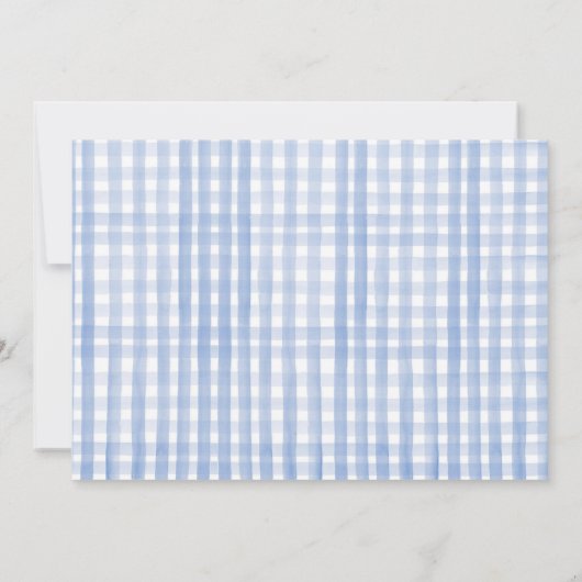 Blauwbessen op de eerste dag van de geboorte kaart (Achterkant)