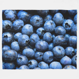 Blauwbessen op grote vlooienbak fleece deken