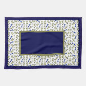 Blauwbessen op keukenhanddoek aan de wijngrens (Horizontaal)