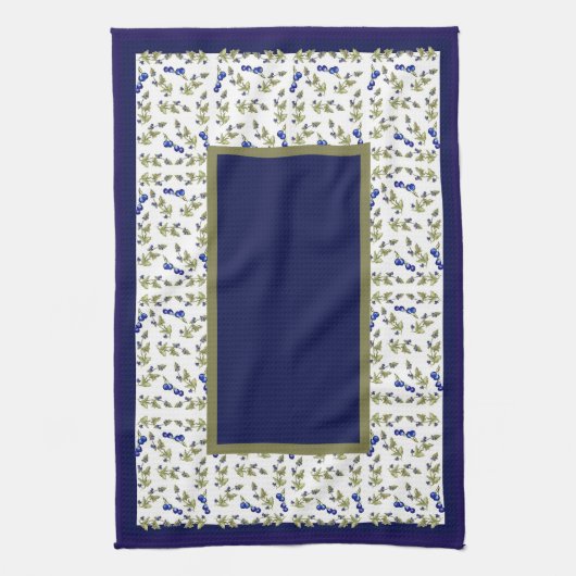 Blauwbessen op keukenhanddoek aan de wijngrens (Verticaal)