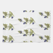 Blauwbessen op wijnstenen met bladeren theedoek (Horizontaal)