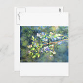 Blauwbessen, schilderij van romantische Waterverf Briefkaart (Voorkant / Achterkant)