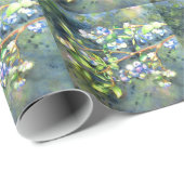 Blauwbessen, schilderij van romantische Waterverf Cadeaupapier (Rol Hoek)