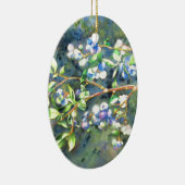 Blauwbessen, schilderij van romantische Waterverf Keramisch Ornament (Rechts)