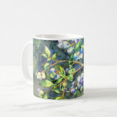 Blauwbessen, schilderij van romantische Waterverf Koffiemok (Voorkant links)
