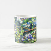 Blauwbessen, schilderij van romantische Waterverf Koffiemok (Center)