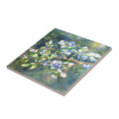 Blauwbessen, schilderij van romantische Waterverf Tegeltje (Zijkant)