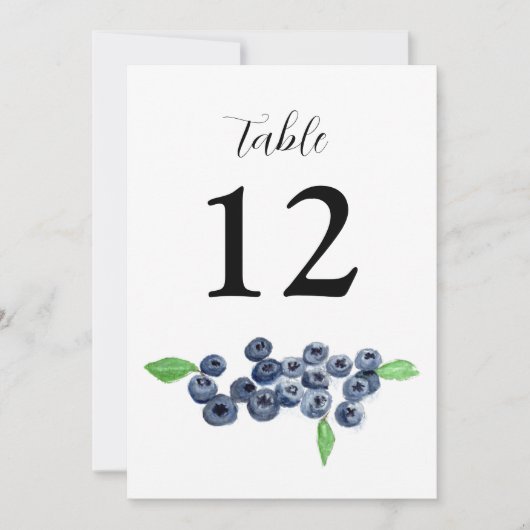 Blauwbessen vieren zomerhuwelijk kaart (Voorkant)