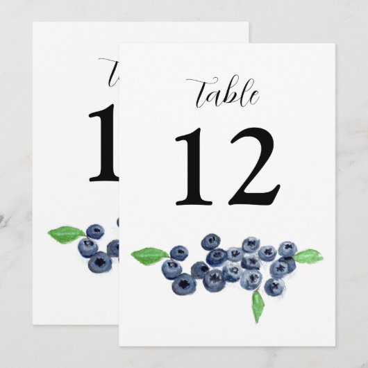 Blauwbessen vieren zomerhuwelijk kaart (Voorkant / Achterkant)