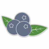 Blauwbessen, vinylStickers, op maat gesneden Sticker (Voorkant)