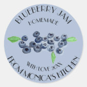 Blauwbessen Waterverf Fruit Kitchen Label (Voorkant)