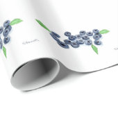 Blauwbessen waterverf keukengerei cadeaupapier (Rol Hoek)