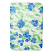 Blauwbessen waterverf patroon badmat (Voorkant Verticaal)