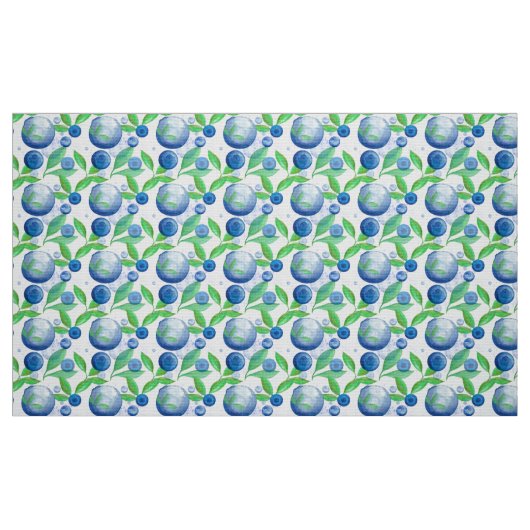 Blauwbessen Waterverf Pattern Kitchen Stof (Fat Quarter)