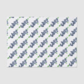 Blauwbessen waterverf Voedingsbessen Patroon Tissuepapier (Voorkant)