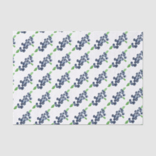 Blauwbessen waterverf Voedingsbessen Patroon Tissuepapier