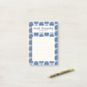 Blauwbeukenmanden - lijst met boodschappenwinkels post-it® notes (Op bureau)