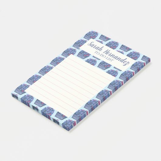 Blauwbeukenmanden - lijst met boodschappenwinkels post-it® notes (Schuin)