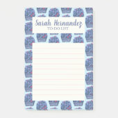 Blauwbeukenmanden - lijst met boodschappenwinkels post-it® notes (Voorkant)