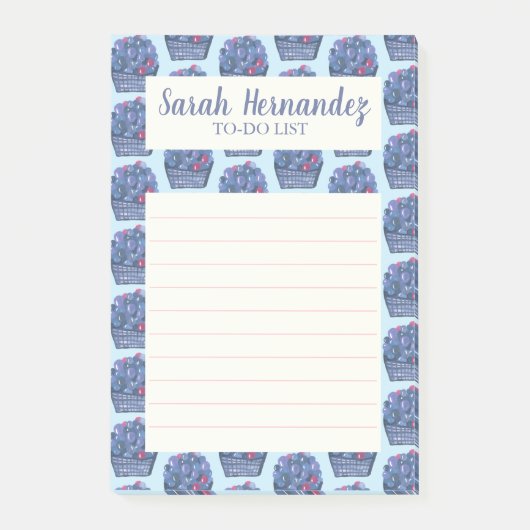 Blauwbeukenmanden - lijst met boodschappenwinkels post-it® notes (Voorkant)