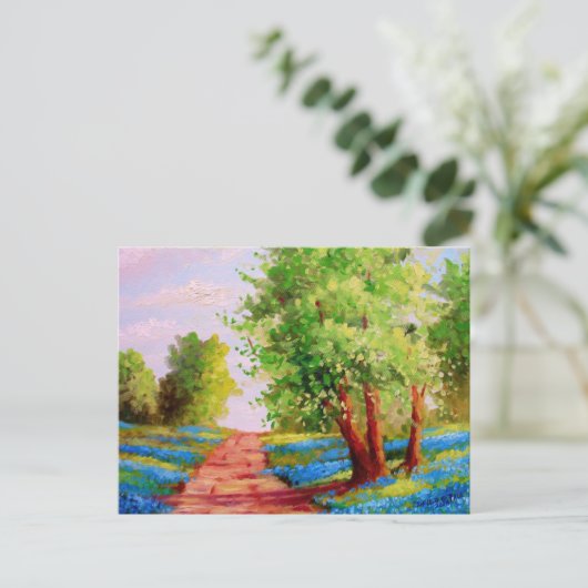 Blauwbijen Briefkaart (Staand voorkant)