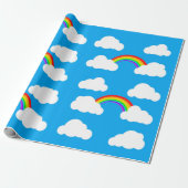 Blauwbijen en regenbogen - cadeaubonen cadeaupapier (Uitgerold)
