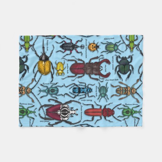 Blauwbijen Fleece Deken (Voorkant (Horizontaal))