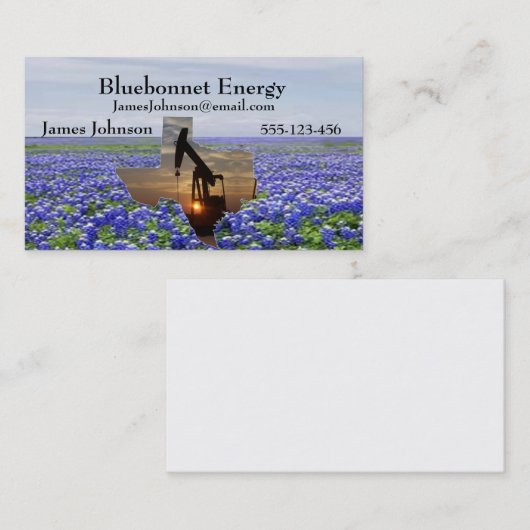Blauwbijen in de olie- en gasindustrie visitekaartje (Voorkant / Achterkant)