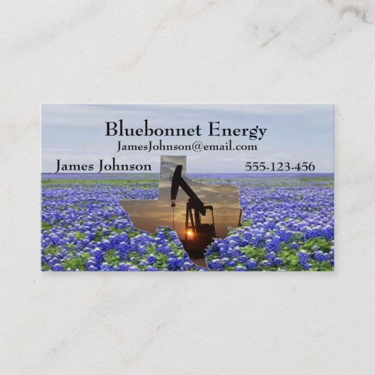 Blauwbijen in de olie- en gasindustrie visitekaartje (Voorkant)