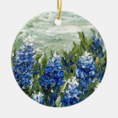 Blauwbijen Keramisch Ornament (Voorkant)