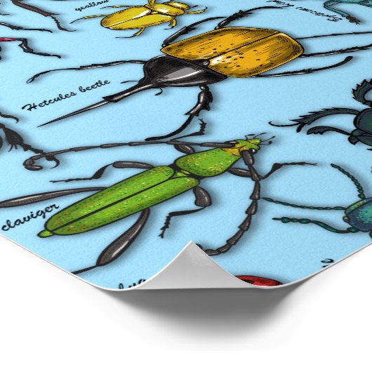 Blauwbijen Poster (Hoek)