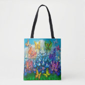 Blauwbijen regenboog van de Canvas tas van de Faer (Voorkant)