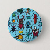 Blauwbijen Ronde Button 5,7 Cm (Voorkant)