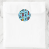 Blauwbijen Ronde Sticker (Tas)