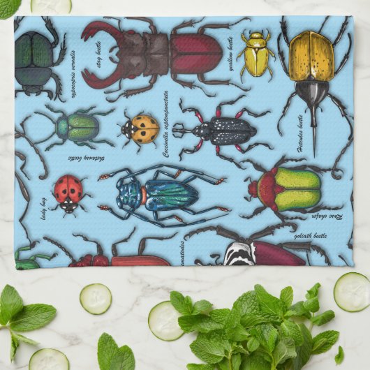 Blauwbijen Theedoek (Gevouwen)