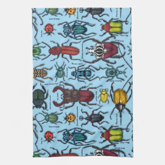 Blauwbijen Theedoek (Verticaal)