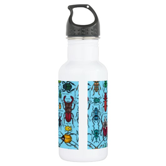 Blauwbijen Waterfles (Achterkant)