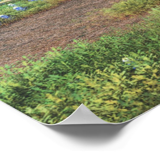 Blauwbijenveld Poster (Hoek)