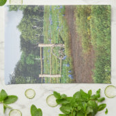 Blauwbijenveld Theedoek (Gevouwen)