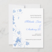 Blauwbijlen - Blauw opslaan op datum Save The Date (Voorkant)