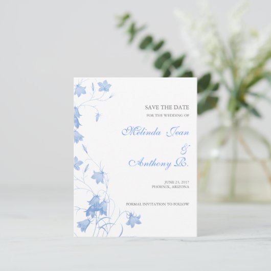 Blauwbijlen - Blauw opslaan op datum Save The Date (Staand voorkant)