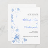 Blauwbijlen - Blauw opslaan op datum Save The Date (Voorkant / Achterkant)