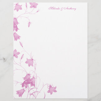 Blauwbijlen - Roze papier van 8,5 x 11