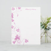 Blauwbijlen - Roze papier van 8,5 x 11 (Staand voorkant)
