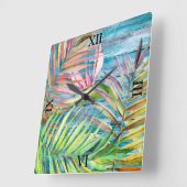 Blauwbijtende tropische tuinvogel van de Paradise  Vierkante Klok (Hoek)